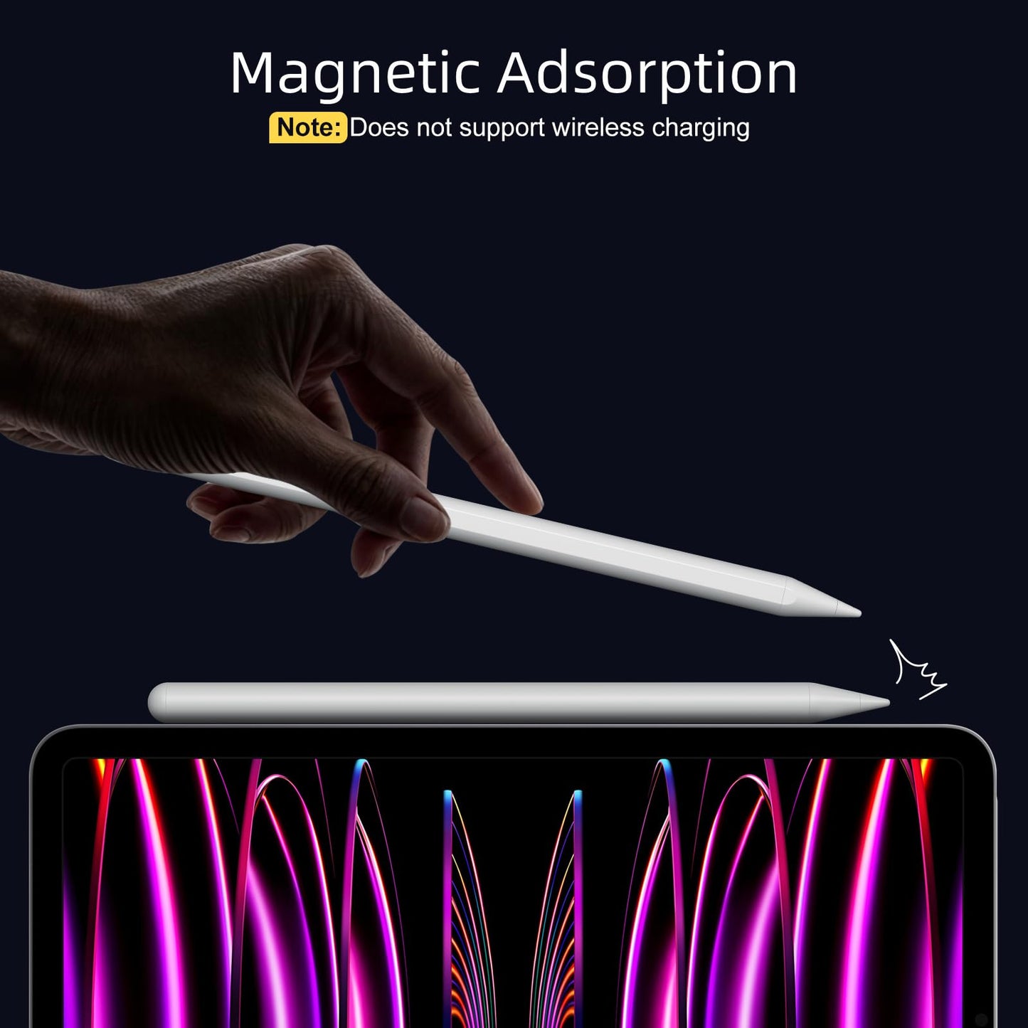 Stylus Pen for iPad 6th-11th Generation-2X Fast Charge Active Pencil Compatible with 2018-2026 Apple iPad Pro 11"/12.9"/M4, iPad Air 3/4/5/M2/M3/M4,iPad mini 5/6/7 Gen-White