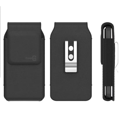 CoverON Holster for Samsung Galaxy A07 A17 A16 A06 A05 A05s A90 A80 A73 A72 A42 A32 A23 A22 A21 A21S A14 A13 A12 A03S Phone Case Belt Clip Magnetic Vertical Leather Pouch (Fit Otterbox or any Case on)