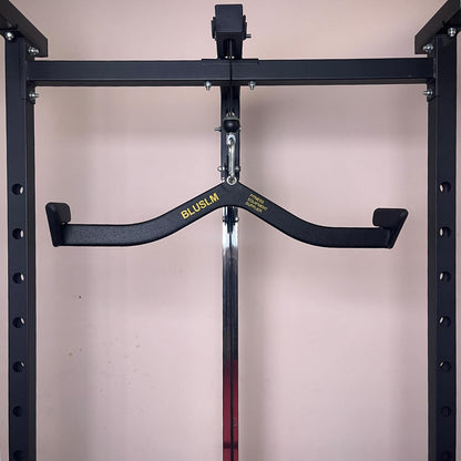 BLUSLM LAT Pull Down Bar for Cable Machine, LAT Pulldown Attachments T-bar V-bar Cable Attachment for Gym, Back Tricep Strength Training Handle