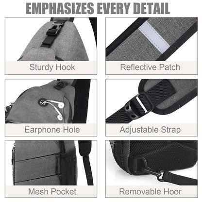 Crossbody Bags for Women Men Trendy Sling Bag Bakpack Casual Chest Bag with Convertible Shoulder Strap