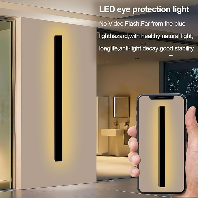 71 Inch Modern Outdoor Wall Lights Long Outdoor Wall Sconce IP65 Waterproof Linear Exterior Wall Lamp 3000K LED Exterior Light Fixtures for House Patio Garage