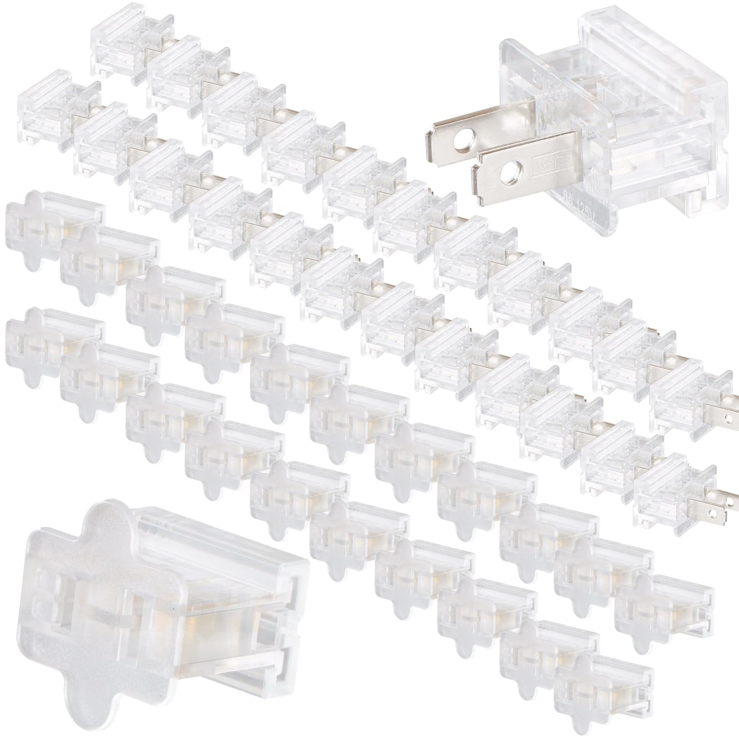 GFQHF SPT-1 26pcs Transparency Vampire Plugs - Zip Plugs Male and Female Plugs