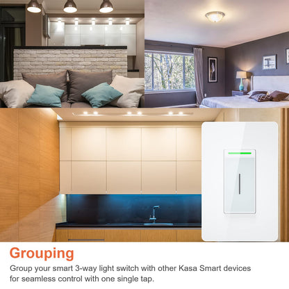 Milfra Smart Light Switch-Smart WiFi Switch 2.4Ghz Compatible with Alexa, Google Assistant,Remote Control/Voice Control and Schedule, Neutral Wire Required, Single-Pole, No Hub Required (4 Pack)