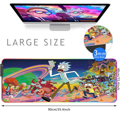 RGB Mouse Pad, Imegny Large Extended Soft Led Mouse Mat with Different Lighting Modes, 900 x 400mm / 35.4 * 15.7Inch