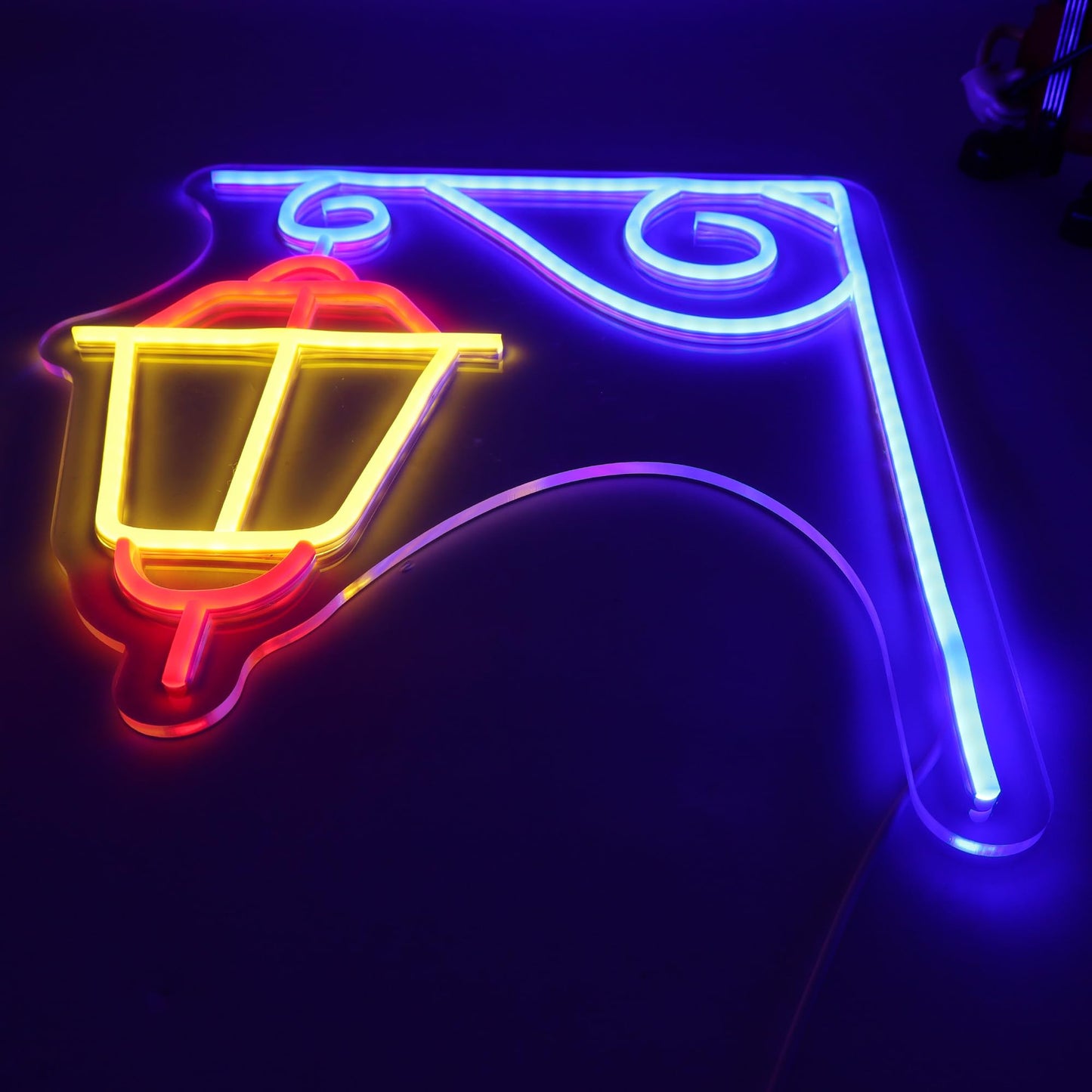 Street Lamp Neon Sign,Urban Streetlight Neon Lights for Lantern Wall Decor,USB Powered LED Light Up Signs for Bedroom,City Night Wall Decor