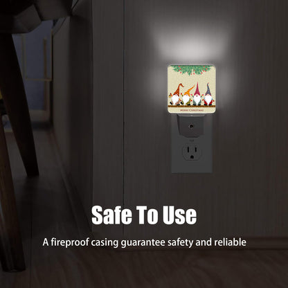 Jopowide Christmas Santa Claus Dusk to Dawn Night Light, Auto Sensor Lamp Home Indoor Stairway Kitchen Corridor, Night Lights Plug into Wall Decor, Boys Girls Women Men Room Gifts