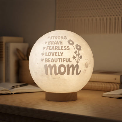 Funnytree Mothers Day Mom Birthday Gift Moon Lamp Night Light - Home Nursery Room Bedroom Office Desk Decor, Gifts for Women Wife Mom