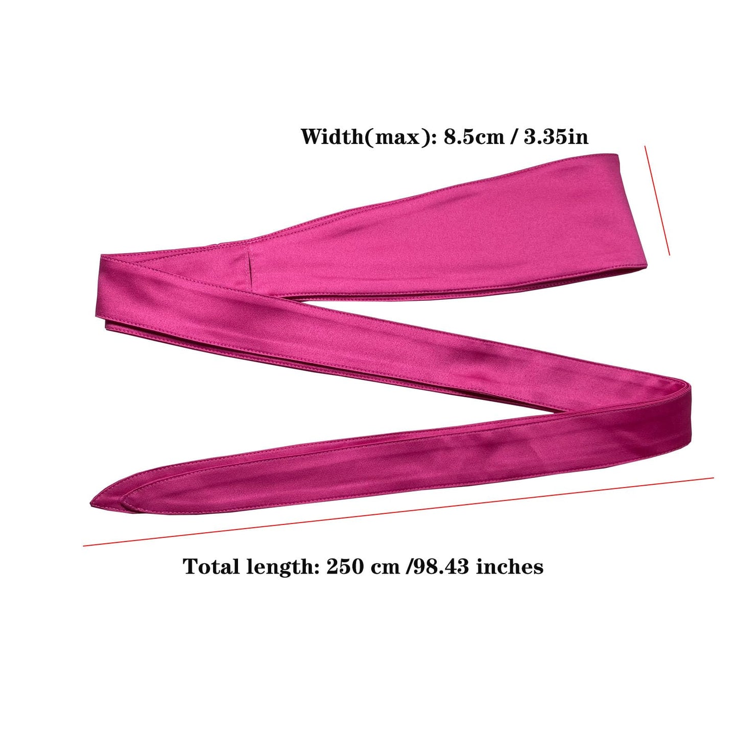 laelinggt Women's Wide Belt with Bouble loop dress Lace-up waist cover Obi Bowknot Cinch Wrap Around Wide Waistband Knotted Belt for Dress