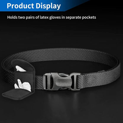 Double Glove Pouch - 1680D Nylon Holder for Duty Belt | Latex Disposable Pouch for Police & Firefighters