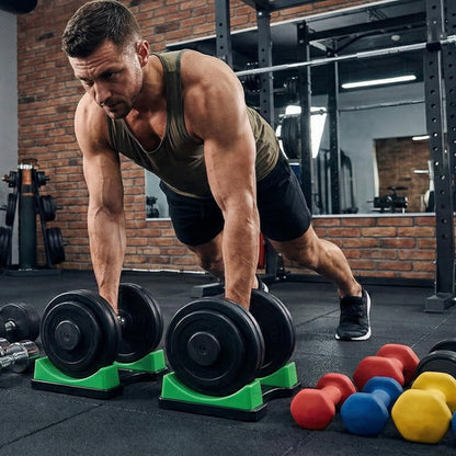 Oumefar 1 Pair Dumbbell Rack Mat Stand Holder ABS Plastic NonSlip Floor Protection Fitness Equipment For Home Gym Workout Storage 60KG Bearing