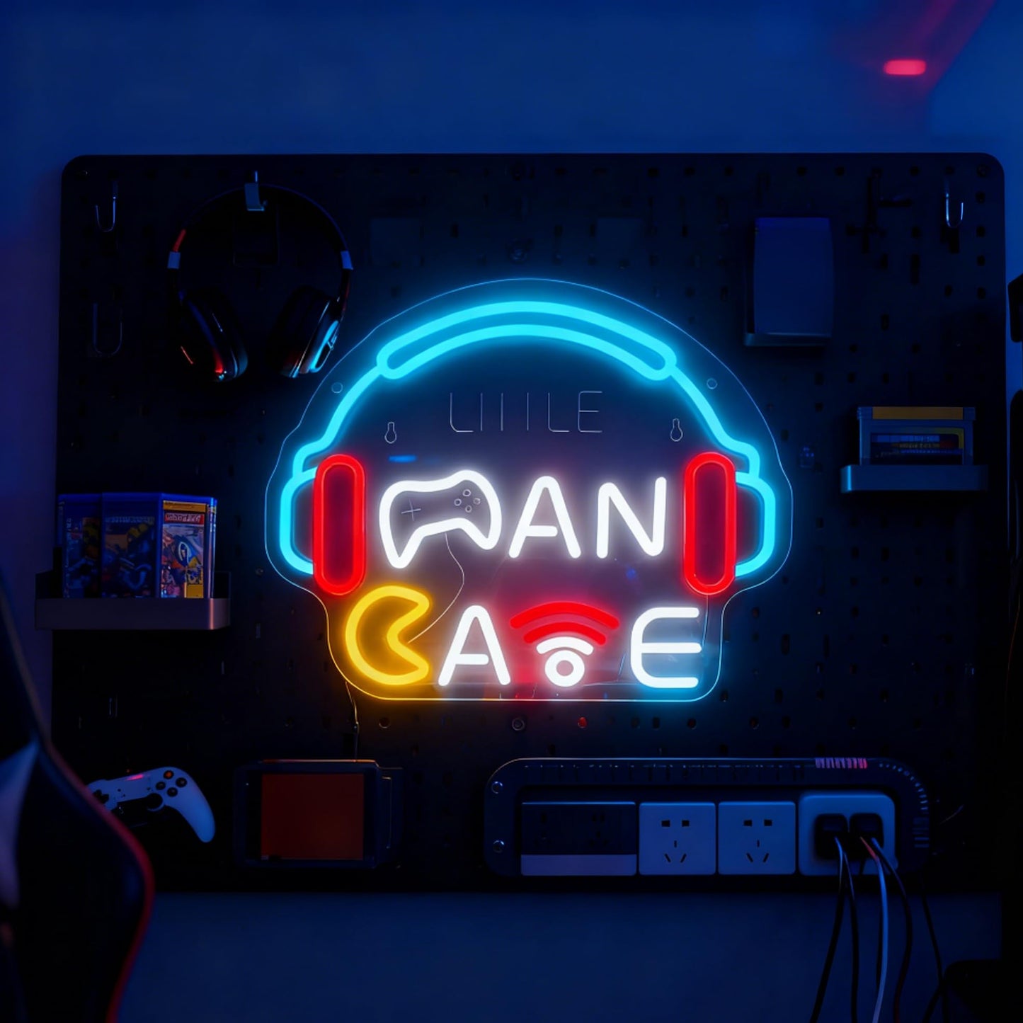 Neonawall Man Cave Neon Sign for Wall Decor Light Up Business Led Sign Boys Birthday Party Signs Led Decorative Night Signs Game Room Decorations Christmas Party Gifts for Husband Boys Playing Room