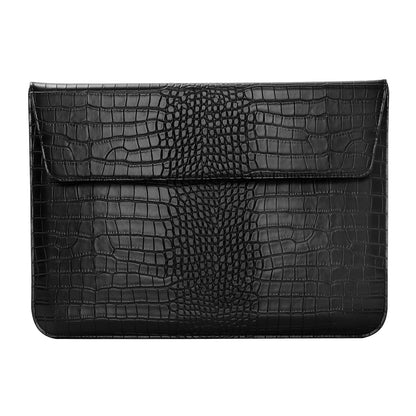 MOSISO Laptop Case 13 inch, 13 inch Laptop Sleeve Compatible with MacBook Neo 13 A18 Pro A3404 Air M4 M3 M2 M1 2026-2018 / Pro M2 M1 2026-2016, Crocodile Grain PU Leather Flap Case Bag, Black