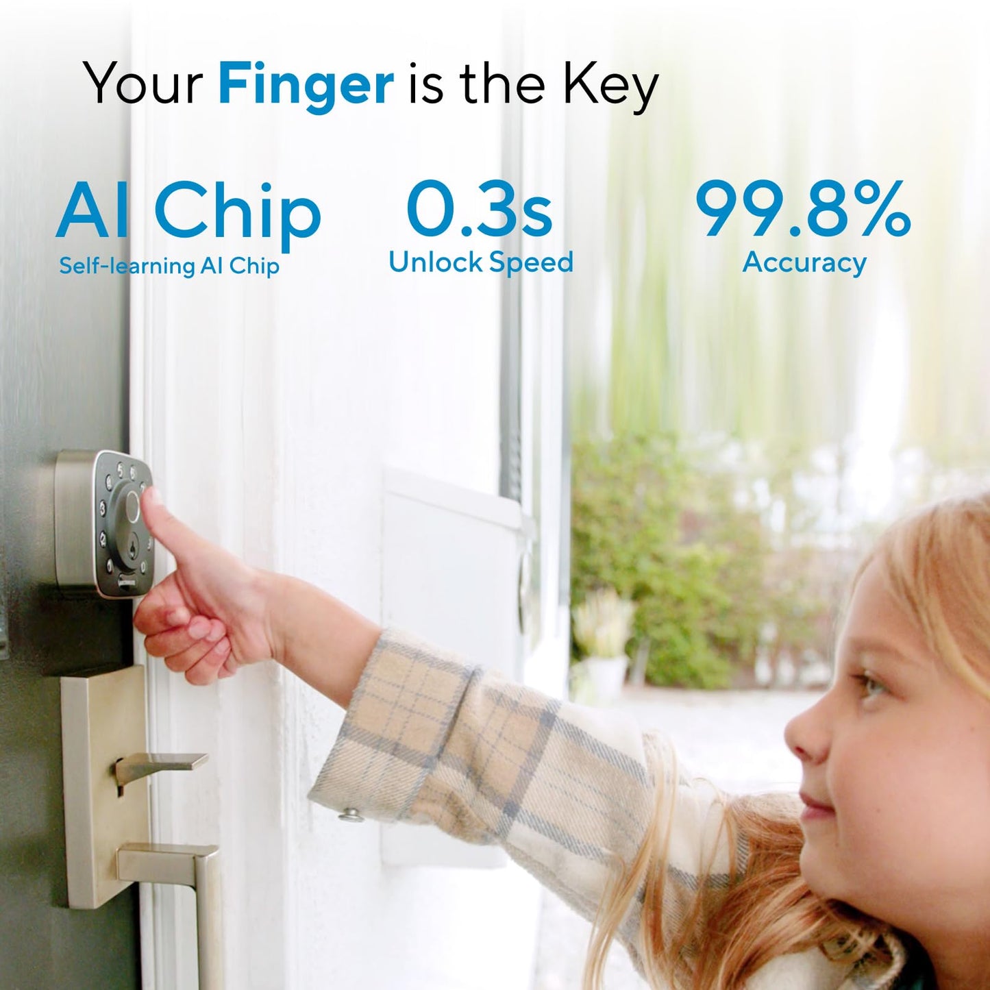 ULTRALOQ Bolt Fingerprint WiFi Smart Lock, Works with Apple Home, Siri, Alexa, 8-in-1 Keyless Entry with Fingerprint ID, App Remote Control, Keypad Deadbolt, BHMA Cert., Easy Install, 10 Mo. Battery