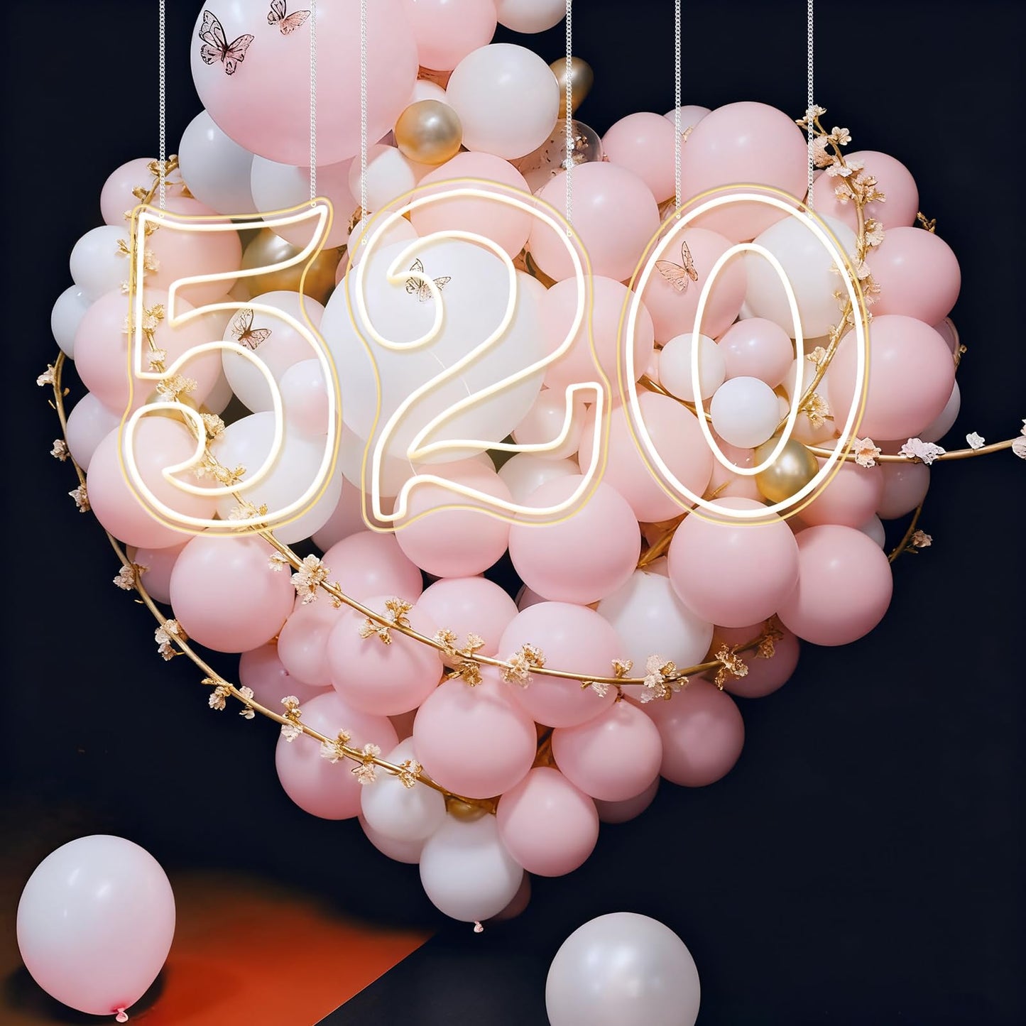 RUMONZS LED Acrylic Light up Number, Decorative Transparent Light up Letters USB Powered Big Number Sign Light for Birthday, Night Light, Party, Anniversary, Christmas, Home Decor, Wedding 11.4'' (number5)