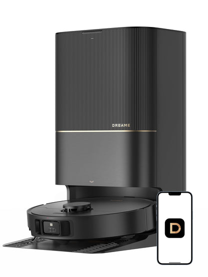 DREAME X40 Ultra Robotic Vacuum with Removable & Liftable Mop, 12,000Pa Suction, Side Brush Extensive Cleaning, 158°F Mop & Washboard Self Cleaning, Auto-Empty, Auto Refill, liftable Brushes