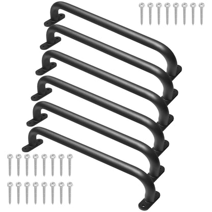 Purife 17 Inch Black Playground Accessories Handles Metal Pack of 6- Playset Handles, Swing Sets Attachment Grab Bars, Kids Hand Grips Monkey Bar for Playhouse, Treehouse, Jungle Gym