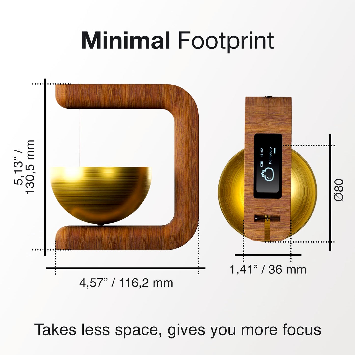 Pro Timer P2 - Elegant Wooden Pomodoro Timer - an Original Productivity Tool with Magnetic Memo Board – High-End Quality Desk Device for Focus, Meditation & Productivity - Ideal for Work & Study