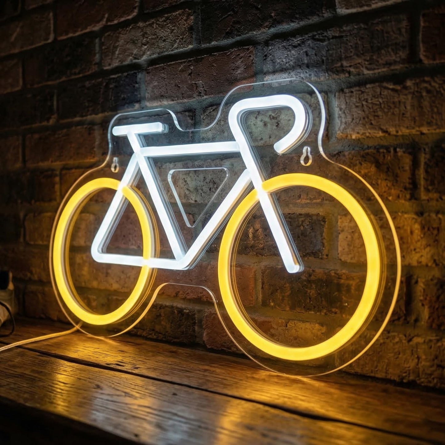 Bike Neon Sign for Wall Decor, Neon Bicycle Sign USB Powered Cycling Room Decor for Bedroom, Garage, Man Cave, Gift for Bike Lovers, 13.9×8.1"