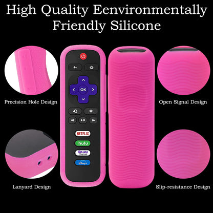 Silicone Protective Controller Cover fits for Roku TV Voice Remote | Element Roku | Westinghouse Roku TV Controller Cover,Glow in The Dark