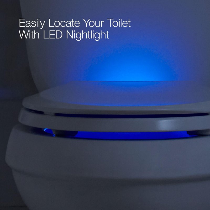 KOHLER CACHET® Nightlight Soft Close Toilet Seat Elongated, ReadyLatch®, Grip-Tight Hardware, White