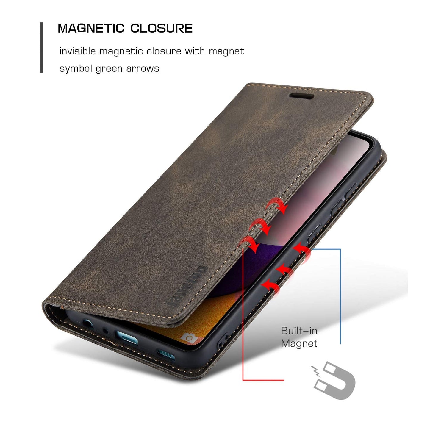 japezop Compatible with Samsung Galaxy A52 5G Wallet Case with Card Holder [RFID Blocking] Kickstand Magnetic,Leather Flip Case for Samsung Galaxy A52 5G/A52s 5G 6.5 Inch(Coffee)