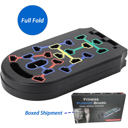 STETTY Foldable Push-Up Board, Multifunctional Push-Up Stand, Portable Home Gym Strength Trainer, Targets Chest, Back, Shoulders, Triceps & Core, Perfect Fitness Workout Gear for Men & Women