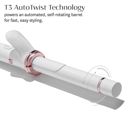 T3 CurlWrap Automatic Rotating Curling Iron with Longer Barrel, 2 Timer Settings, 9 Heat Settings, Auto-Rotating Ceramic Barrel and Ion Generator for Fast, Easy Curls and Waves on All Hair Types