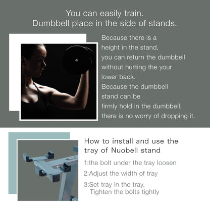 BodyTech x NUOBELL Collaboration Product, Adjustable Dumbbell Rack and Stand.Dumbell Rack for Nuobell Dumbbells only