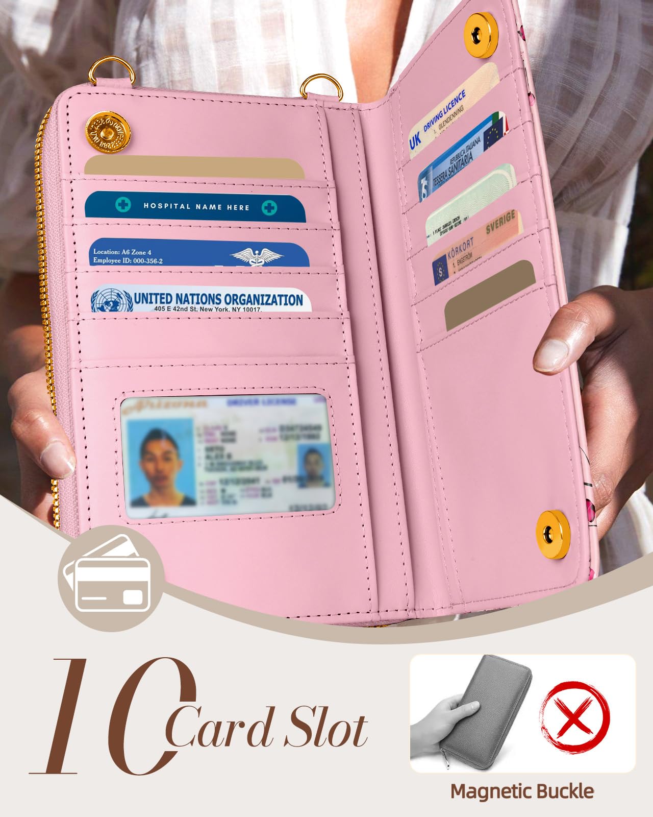 Miss Adola Cute Small Crossbody Purse Cell Phone Bags for Women - Leather Cellphone Wallet Purse with Adjustable Shoulder Rope and Wallet Card Slots, Peach Blossom