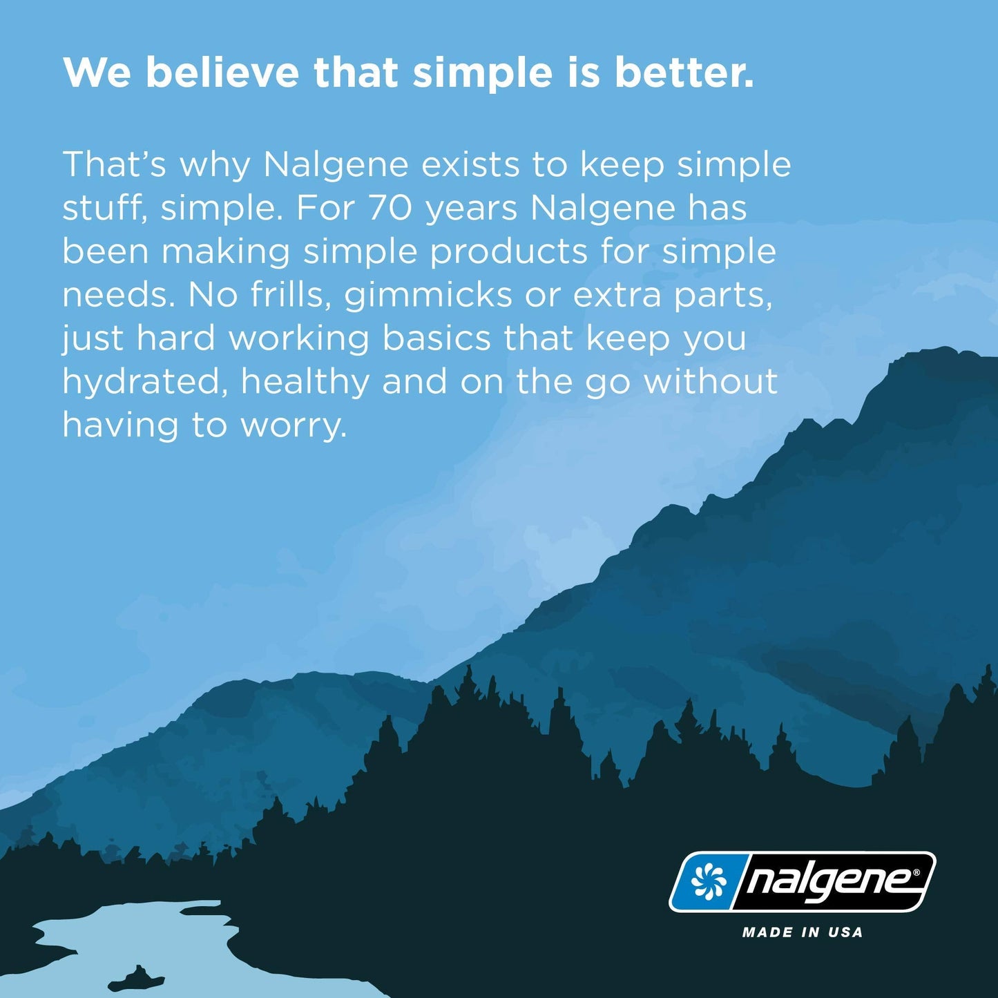 Nalgene Sustain Tritan BPA-Free Water Bottle Made with Material Derived from 50% Plastic Waste (using ISCC certified mass balance), 16 OZ, Narrow Mouth, Cerulean