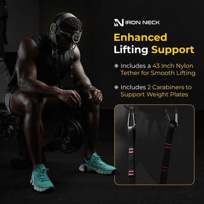 Iron Neck Shoulder Resistance Band System – 3 Level Rehab & Performance Kit with Door Belts & Anchors – 5lb, 10lb, 25lb Bands – Bundle with Iron Neck Alpha Neck Harness