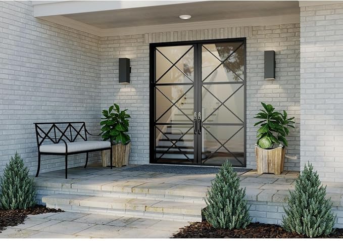 Square Collection 6" Aluminum Outdoor Up/Down Wall Lantern Light Matte Black