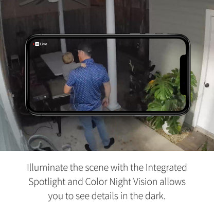 Arlo Essential Security Camera 2K | Outdoor - Indoor | 2nd Gen | Wireless with Spotlight, 2-Way Audio, Color Night Vision, Live Stream, Motion Activation, Real Time Notifications - White, 3 Cameras