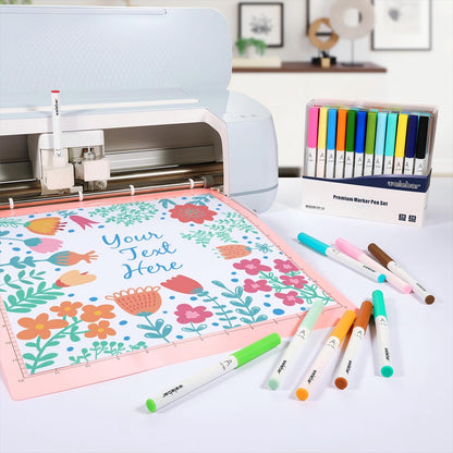 Welebar 1.0 Tip Pen Set Compatible with Cricut Maker 3/Maker 4/Maker/Explore 3/4/Air 2/Air, Premium Marker Pen Set of 36 Pack Medium Point Pens for Writing, Drawing, DIY Crafts