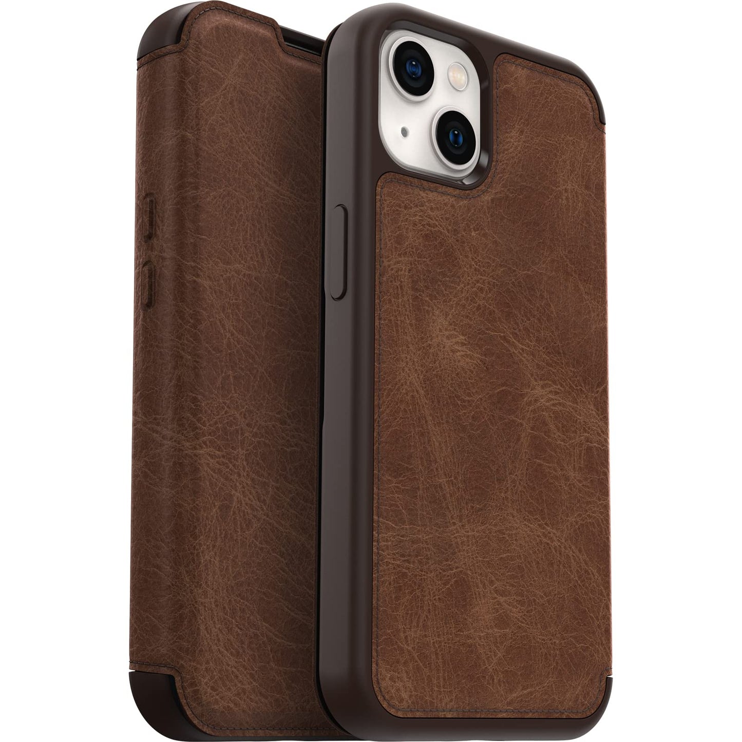 OtterBox iPhone 13 (ONLY) Strada Series Case - Espresso, Card Holder, Genuine Leather, Pocket-Friendly, Folio case
