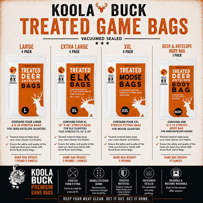 Koola Buck Treated Deer Game Bag, Hunting Body Bag, Large 72"