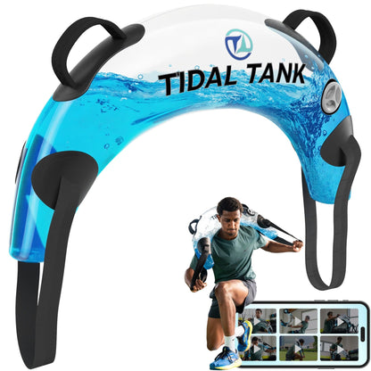 Tidal Tank Bulgarian – Water-Filled Bulgarian Bag for Rotational Power, Ox Bag for Explosive Strength & Dynamic Training – Adjustable Live Weight Workout Bag with App & Video Library Access