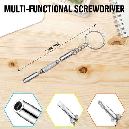 13 Pieces Jewelers Screwdriver Set Micro Precision Watchmaker Screwdriver Set 0.6-2.0 mm with 13 Extra Replace Blades for Watch Repair Jewelry Eyeglasses Electronics