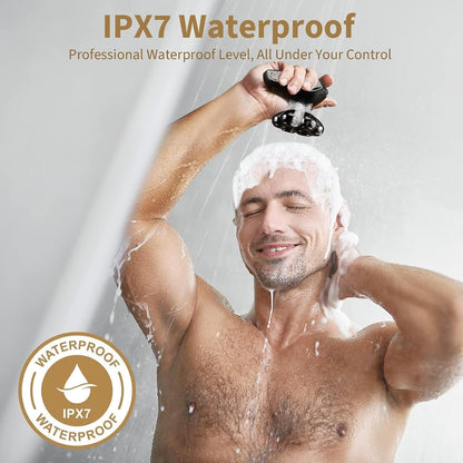 SHPAVVER Head Shavers for Bald Men: 5-in-1 Detachable Electric Razor - IPX7 Waterproof Wet Dry Shaving for Balder - LED Display & Precision Blades Rotary Shavers (Deep Black)