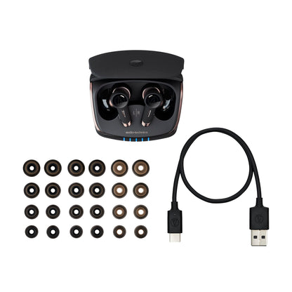 Audio-Technica ATH-TWX9 Wireless Earbuds, Premium Listening Experience with Bluetooth Wireless, Noise-Cancellation, High-Resolution Drivers with Innovative Acoustic Technology