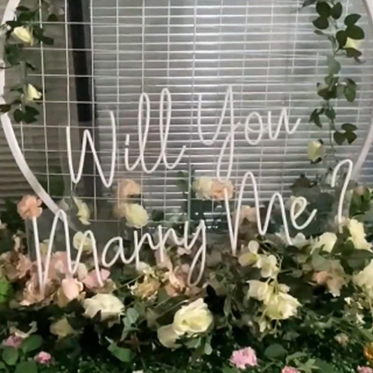 XIMAQIS Will You Marry Me Neon Sign 23inches Custom Wedding Dimmable Neon Light Sign Led Lights signs for Wedding Party Decor wedding Backdrop Home Wall Decor Gift for Her neon Art