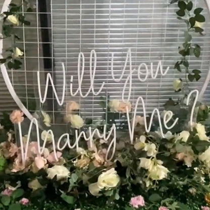 XIMAQIS Will You Marry Me Neon Sign 23inches Custom Wedding Dimmable Neon Light Sign Led Lights signs for Wedding Party Decor wedding Backdrop Home Wall Decor Gift for Her neon Art