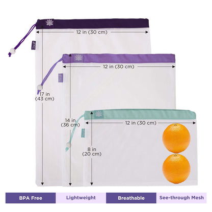 Lotus Produce Bags Reusable produce bags Eco-Friendly Mesh Produce Bags For Groceries