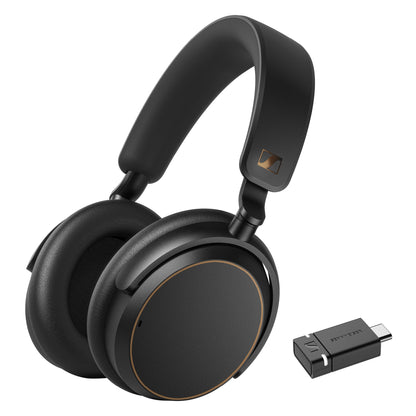 Sennheiser ACCENTUM Wireless Bluetooth Headphones - 50-Hour Battery Life, Audio, Hybrid Noise Cancelling (ANC), All-Day Comfort and Clear Voice Pick-up for Calls, Black/Copper