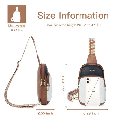 Telena Crossbody Sling Bags for Women, PU Leather Fanny Packs Cross Body Bag for Woman