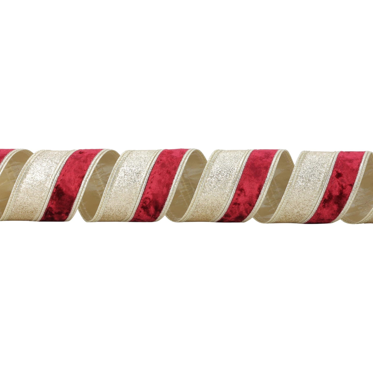 DINDOSAL Burgundy Velvet Wired Ribbon, 2.5 Inch x 10 Yards
