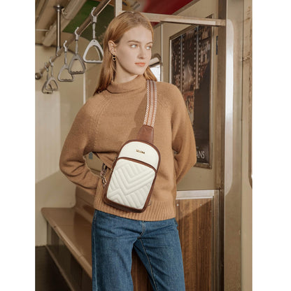Telena Crossbody Sling Bags for Women, PU Leather Fanny Packs Cross Body Bag for Woman