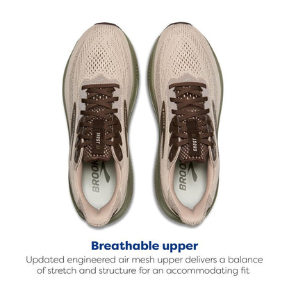 Brooks Men’s Ghost 17 Neutral Running Shoe - Chateau Gray/Brown/Olive - 13 Medium