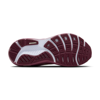Brooks Women’s Ghost 17 Neutral Running Shoe - Burgundy/Pink/Green - 6 Medium
