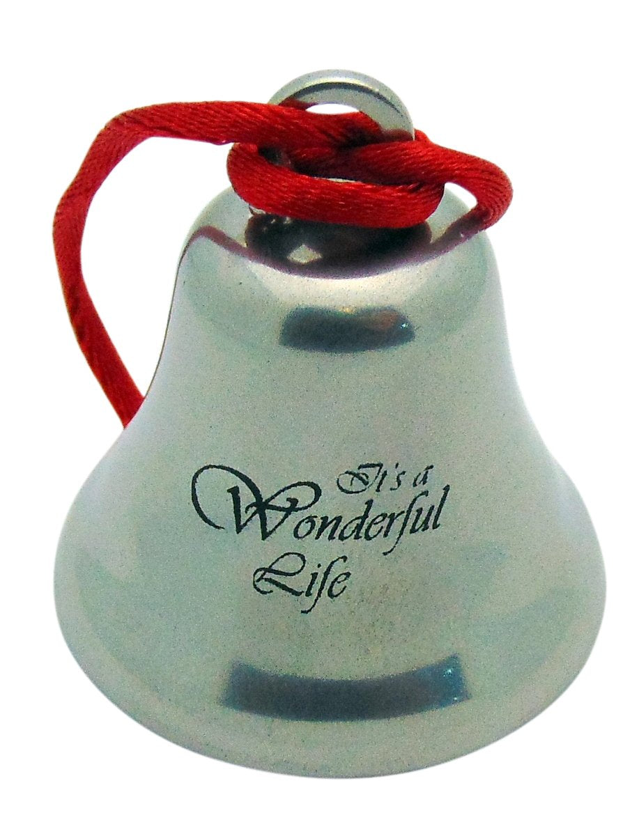 It's a Wonderful Life Bell Christmas Ornament Movie Steel Ribbon USA Made
